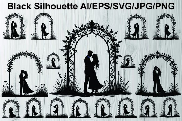 Enchanting Wedding Designs with Silhouette Under Floral
