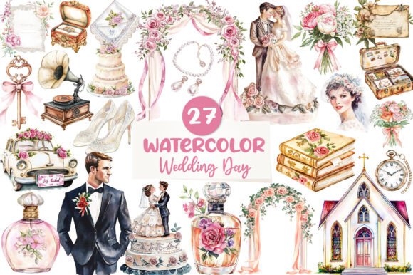 Rediscover Romance: Designing with Vintage Wedding Clipart