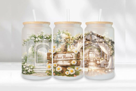 Wedding 16oz Glass Can Wrap: A Designer's Guide to Elegant Branding
