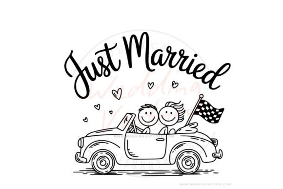 Wedding Couple Stick Figures 145: A Design Asset for Celebrating Love
